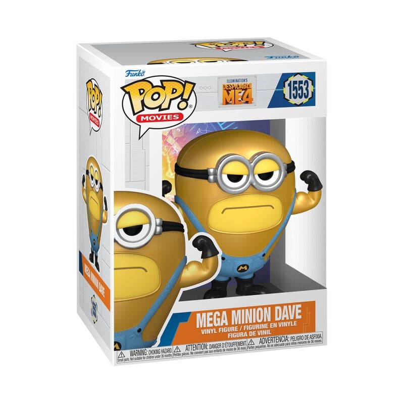 0889698760492 - Ich - Einfach unverbesserlich 4 - Mega Minion Dave Vinyl Figur 1553 Funko Pop! multicolor