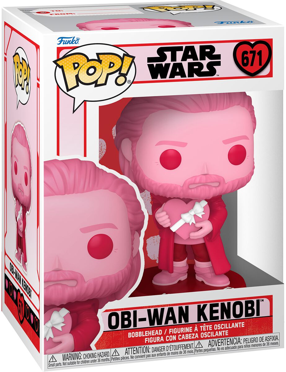 0889698762151 - Obi-Wan Kenobi (Valentins Day) Vinyl Figur 671 Funko Pop! multicolor