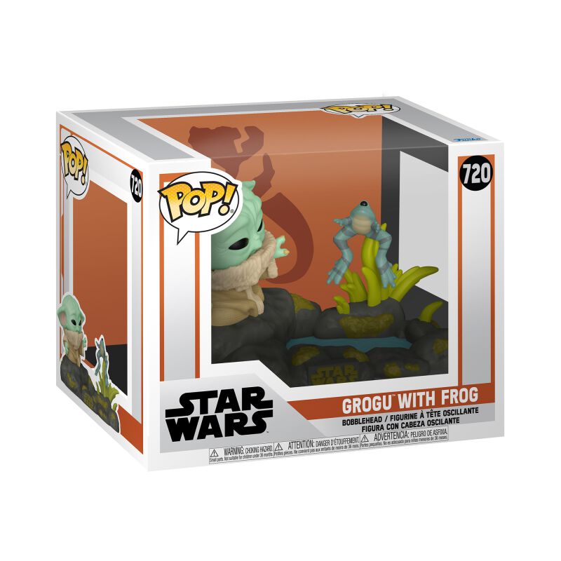 0889698800006 - The Mandalorian - Grogu with Frog (POP! Deluxe) Vinyl Figur 720 Funko Pop! multicolor