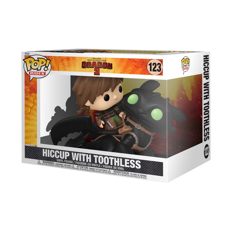 0889698811811 - Hiccup with Toothless (Pop Ride! Deluxe) Vinyl Figur 123 Funko Pop! multicolor