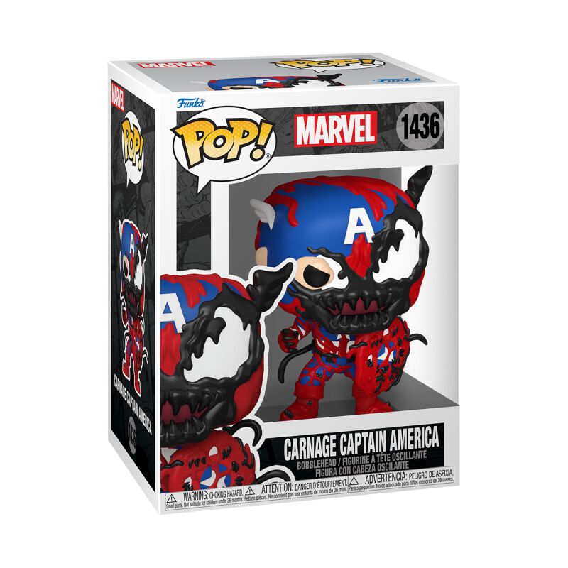 0889698826440 - Carnage Captain America Vinyl Figur 1436 Funko Pop! multicolor