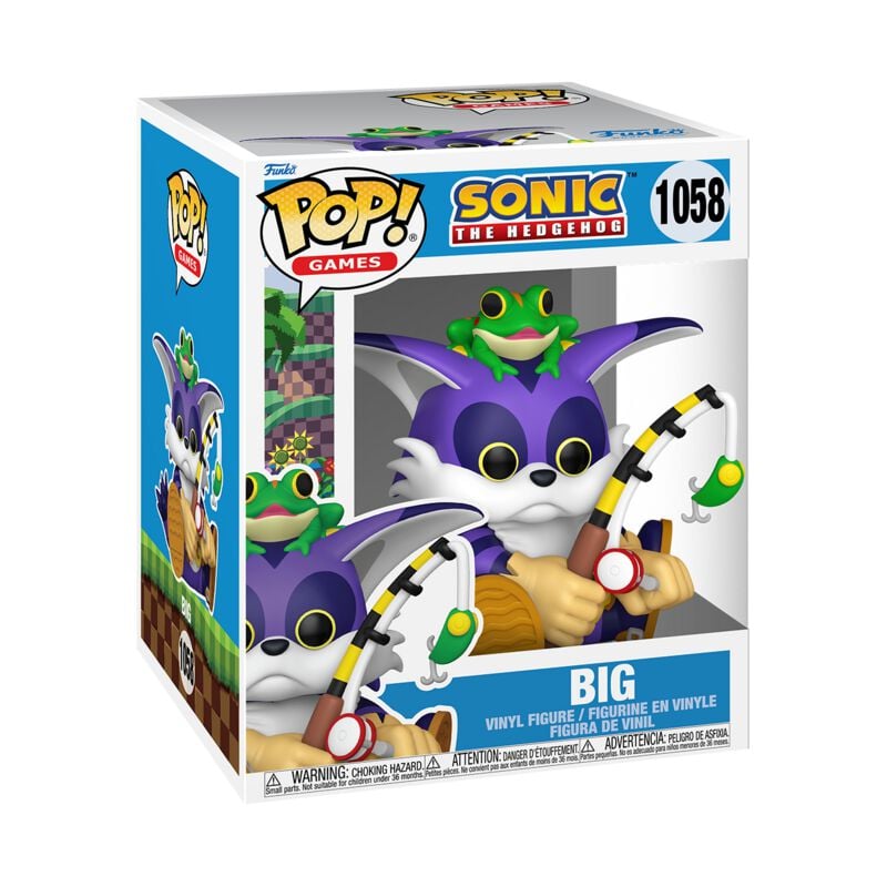 0889698838535 - Big The Cat with Froggy (Super Pop!) Vinyl Figur 1058 Funko Pop! multicolor