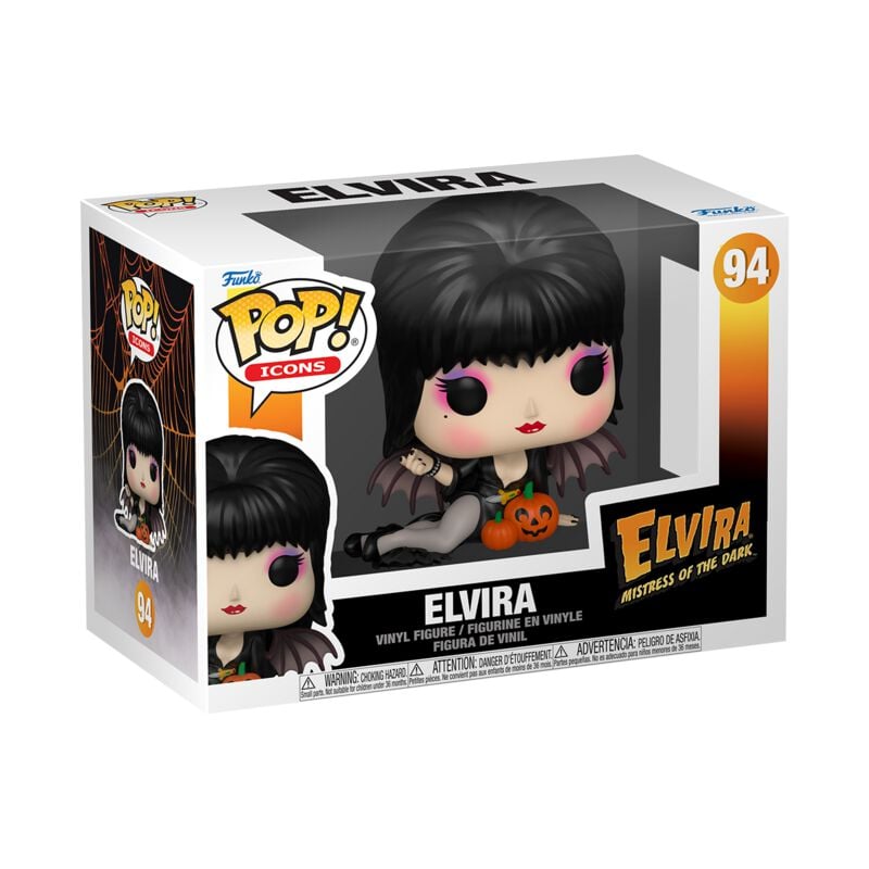 0889698864411 - Figurine Elvira Mistress of the Dark Elvira with Pumpkins