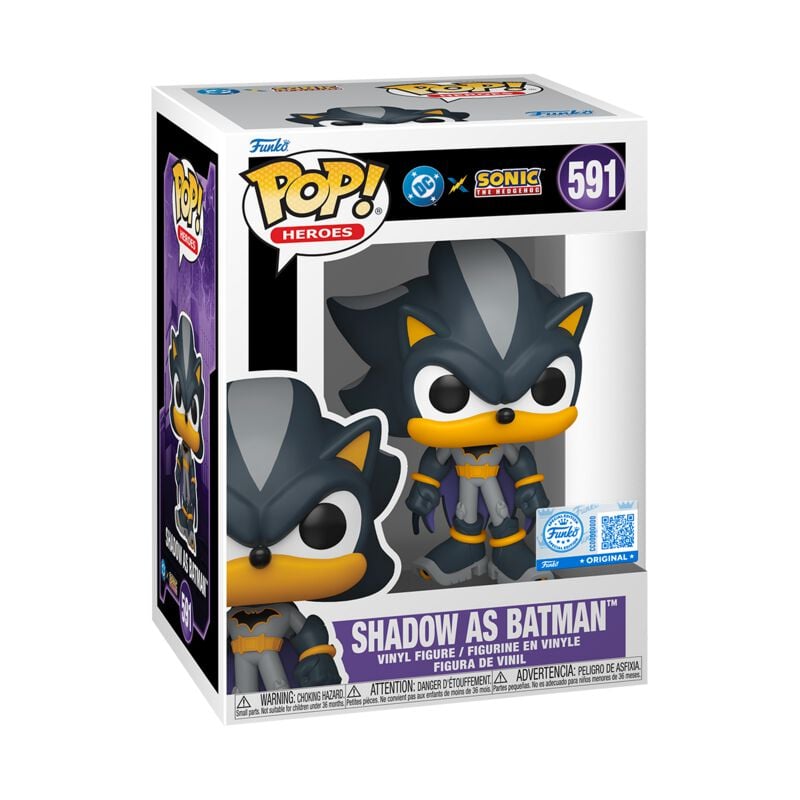 0889698889032 - Sonic x Justice League - Shadow as Batman Vinyl Figur 591 Funko Pop! multicolor