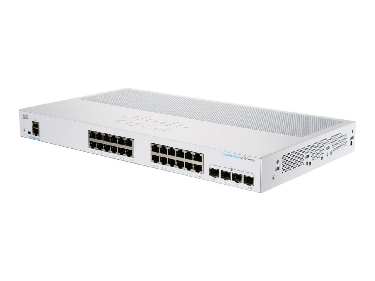 0889728294454 - Business 28-Port Switch 250-Series 24x 1G PoE+ + 4x SFP L3 smart managed 100W PoE rackmontierbar (CBS250-24PP-4G)