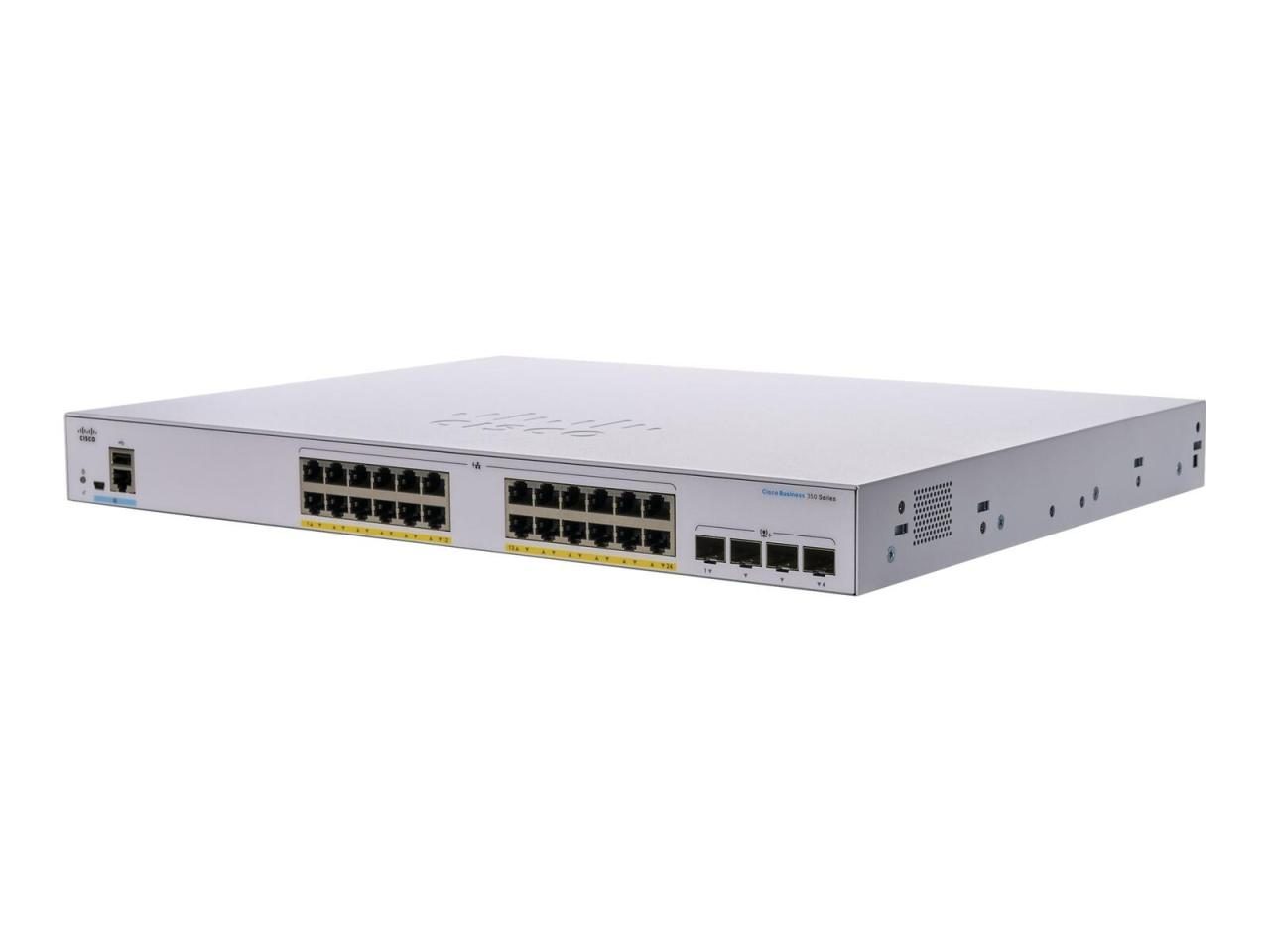 0889728295673 - Business 28-Port Switch 350-Series 24x 1G PoE+ + 4x SFP+ L3 managed 195W PoE rackmontierbar