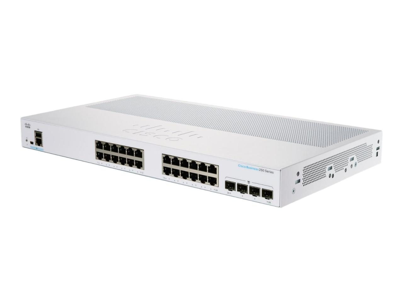 0889728295758 - Business 28-Port Switch 250-Series 24x 1G + 4x SFP L3 smart managed rackmontierbar