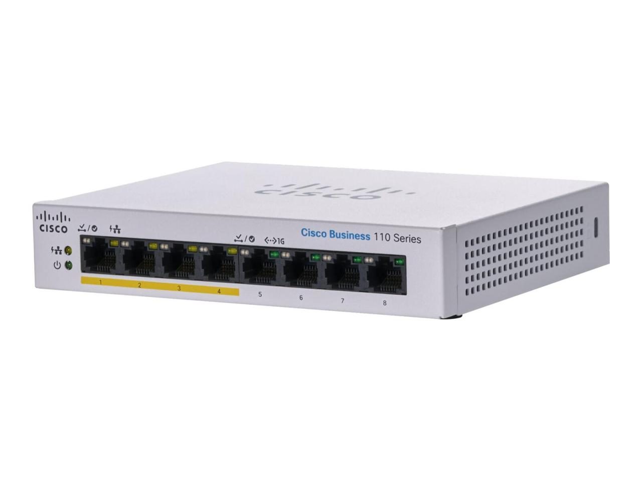 0889728326049 - Unmanaged Switch Business CBS110-8PP-D 8 GE-Ports Partielles PoE Desktop Externer Stromversorger Begrenzter Schutz auf Lebenszeit (CBS110-8PP-D)