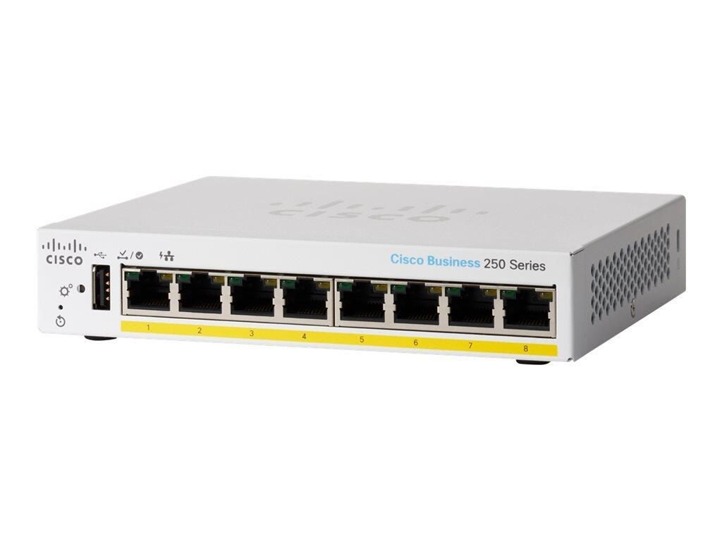 0889728326896 - Switch Business 250-Series 8-Port 1GbE 45W PoE smart managed