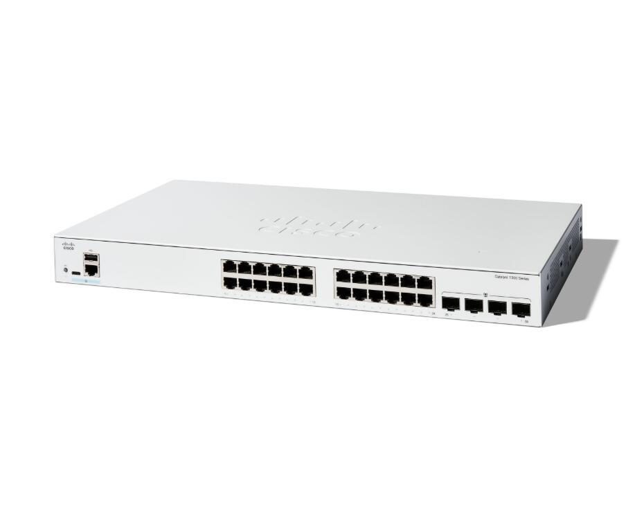 0889728521536 - 0 Catalyst 1300-24T-4G Switch 24x 1GbE + 4x 1GbE SFP L3 managed