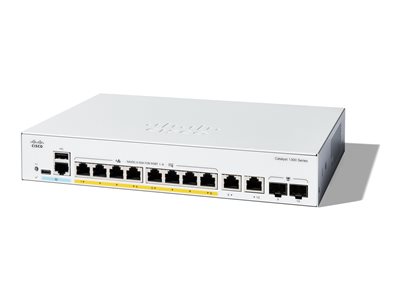 0889728522021 - 0 Catalyst 1300-8FP-2G Switch 8x 1GbE + 2x 1GbE RJ45 SFP Combo L3 managed