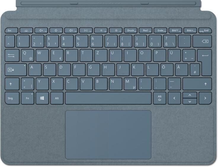 0889842582505 - Surface Go Type Cover - Tastatur - mit Trackpad Beschleunigungsmesser - hinterleuchtet - Deutsch - Eisblau