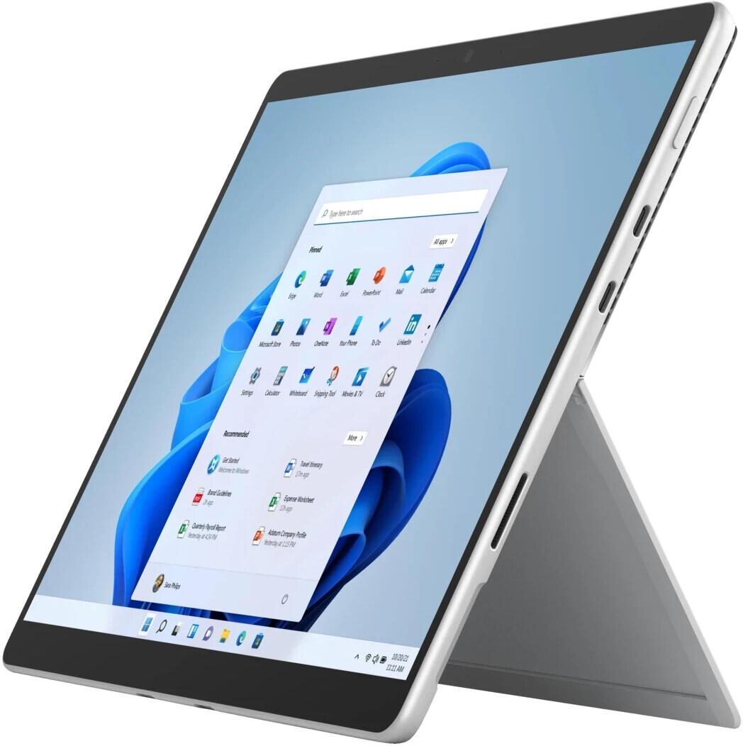 0889842831368 - Surface Pro 8 - Tablet - Core i5 1145G7 - Evo - Win 10 Pro - Iris Xe Graphics - 16 GB RAM - 256 GB SSD - 33 cm (13) Touchscreen 2880 x 1920 @ 120 Hz - Wi-Fi 6 - Platin - kommerziell