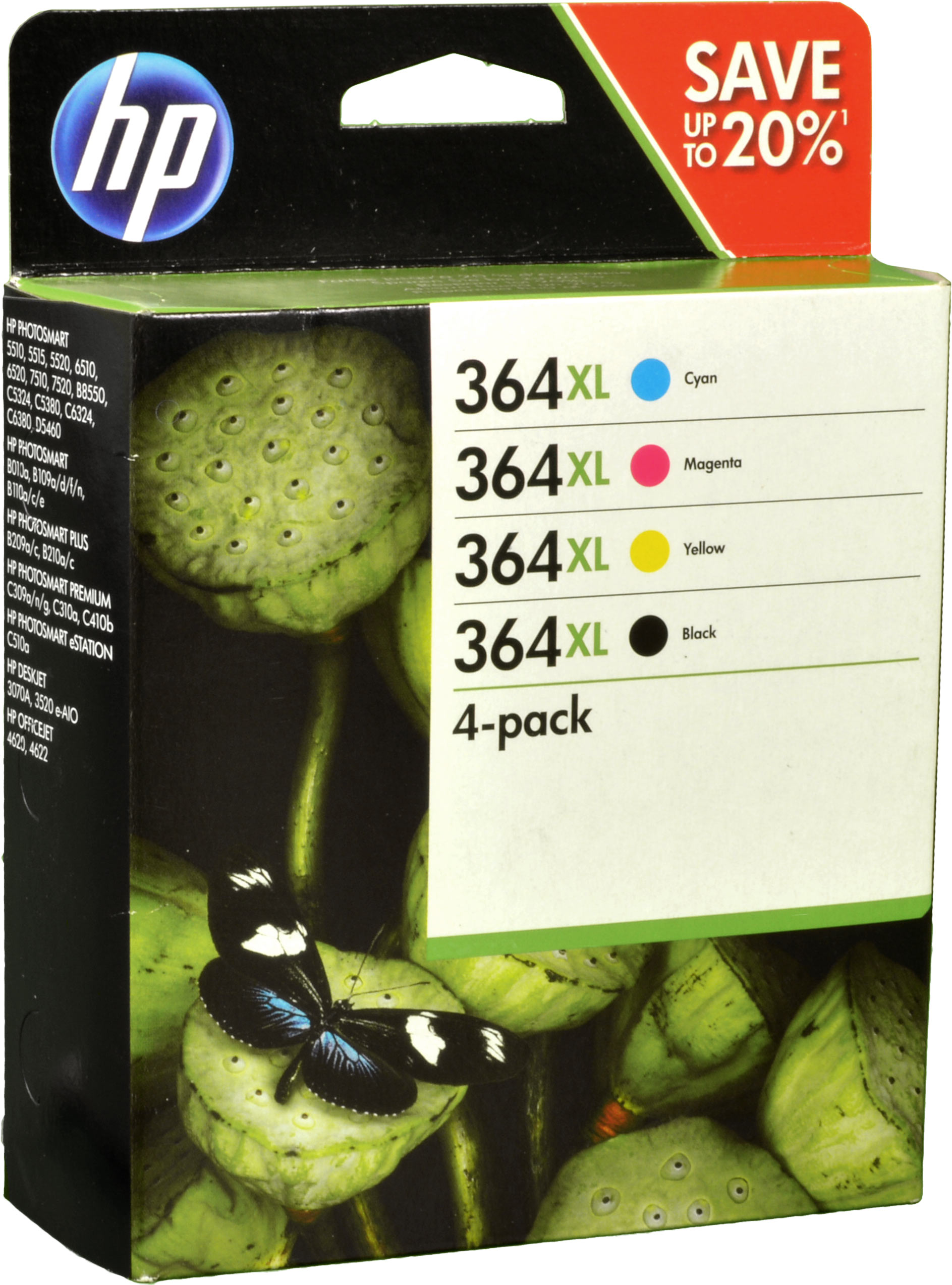 0889894508911 - HP Original 364XL Druckerpatronen 4er-Pack schwarz cyan magenta gelb (N9J74AE)