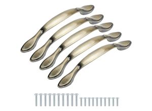 0912750258030 - Qiedie - Set mit 10 bogenförmigen Möbeltürgriffen 13 cm lang (Mittelloch 97 cm) Grünbronze 96 mm