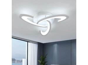 0934834437216 - Aiskdan - led Deckenleuchte Design Blütenblatt - 30W 4000LM Moderne Lampe aus Metall und Acryl Kühles Weißes Licht 6500K Ideal für Schlafzimmer