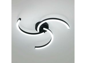 0934834437223 - AISKDAN Moderne LED Deckenleuchte - 24W Durchmesser 52cm Spiraldesign Deckenlampe für Wohnzimmer Schlafzimmer Küche - Kaltes Weißes Licht 6500K