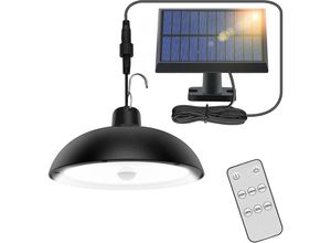 0939248114968 - Qiedie - Solarleuchte für den Außenbereich 78 LEDs 4 Modi mit Detektor Fernbedienung 360° verstellbares Solarpanel wasserdicht IP65