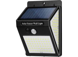 0941446468446 - Qiedie - Solarbetriebene Außenleuchte Bewegungssensor 3 Modi [1 Packung mit 144 LEDs] kabellos und wasserdicht