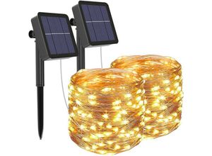 0961760612318 - Gotrays - Solarleuchten Litogo 10 m 100 LEDs wasserdichte Solar-Lichterkette für den Außenbereich 8 Modi Dekorationslicht für Garten Terrasse