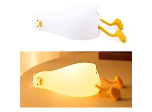 0961760615241 - Gotrays - Silikon-Nachtlicht für Kinderzimmer Peace Duck Nachtlampe wiederaufladbare Nachttischlampe für Kinder