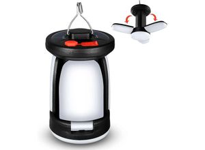 0961760615869 - Solarlaterne ultrahelle LED-Campinglampe 2 einstellbare Beleuchtungsmodi 5 Lademethoden mit Kurbeldynamo lange Leuchtdauer für Camping