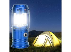 0961760615890 - Tragbare LED-Campinglaterne – über usb wiederaufladbare ultrahelle Solarlaterne batteriebetriebene Taschenlampe für Camping Wandern Hütte bei