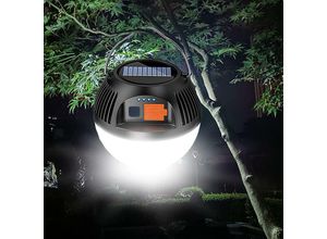 0961760616057 - Solar-Camping-Laterne wiederaufladbare USB-LED-Taschenlampe wasserfestes Notlicht 3 Lichtmodi Zeltlicht Outdoor-Suchlicht für Stromausfälle