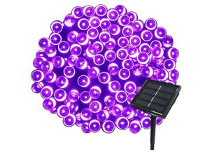 0961760616927 - 22 m Solar-Lichterkette 200 LEDs 8 Lichterketten ideal für Party Hochzeit Geburtstag und Garten im Freien (lila 1 Stück)