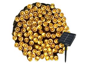 0961760616941 - Qiedie - 22 m Solar-Lichterkette 200 LEDs 8 Lichterketten ideal für Party Hochzeit Geburtstag und Garten im Freien (warmweiß 1 Stück)