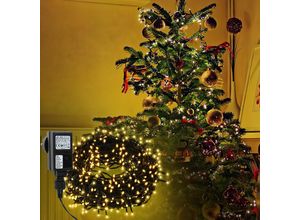 0962061785961 - TolleTour 10M 100 LED Lichterkette für Weihnachtsbaum Warmweiße dunkelgrün Kupferdraht mit 8 Programmen LEDs für innen und außen IP44