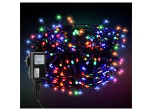 0962061786005 - TolleTour 30M 300 led Lichterkette für Weihnachtsbaum bunte dunkelgrün Kupferdraht mit 8 Programmen LEDs für innen und außen IP44