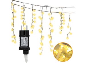 0962061973337 - 15m 400 LED Eisregen Eiszapfen Weihnachts Garten Lichtervorhang LichterketteWarmweiß - Swanew