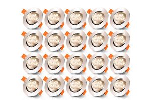 0962061975249 - 20er led Einbaustrahler Deckeneinbauleuchte Set Einbauleuchte Deckenleuchte Einbauspot Deckenspot IP20 245LM Strahler Warmweiß 3W - Kaltweiß - Vingo