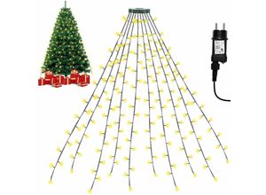 0962061998859 - Swanew - 280 led Lichterkette Weihnachtsbaum Sterne Dekor Bäume Außen Konzerte mit Ring Warmweiß - Warmweiß