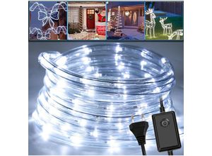 0962062008236 - Einfeben - swanew Tube lumineux led Chaîne lumineuse Extérieur Intérieur Noël 40M Blanc froid