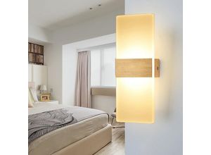 0962062170636 - Tolletour - led Wandleuchte Innen Außen Wandleuchten Modern Wandlampe Wandbeleuchtung Treppenhaus Flur Warmweiß 6W - Weiß