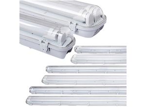 0962063469609 - Led Feuchtraumleuchte 120cm 18W Neutralweiß für Außenanwendungen 1x T8 Lampe Wannenleuchte mit Gehäuse höchsten Lichtkomfort IP65 - Neutralweiß