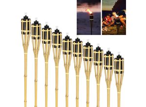 0962063469753 - Gartenfackeln Set 40x Lampen Fackeloel Docht 90cm Bambus Ölfackeln für draußen Lampenöl für fackeln Flammen Feuer Party Deko - Tolletour