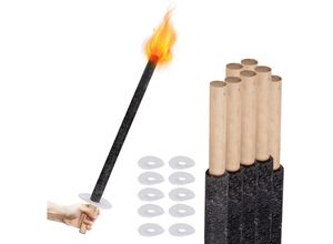 0962063495684 - Fackeln 42cm Flammenherz Kinderfackel Wachsfackeln Brennzeit 45 Min 20x - Tolletour