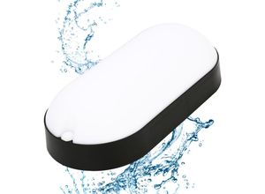 0962063625326 - Luminaire pour pièces humides Lampe à led pour locaux humides pc+pbt Lampe de salle de bain blanche Lampe ovale 15W Lampe de baignoire - Swanew