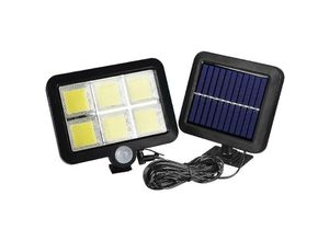 0976786489516 - Qiedie - Solar-Gartenleuchte mit sechs geteilten Gittern 120 LEDs ultrahell IP65 wasserdicht Induktions-Wandleuchte für den menschlichen Körper