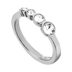 1003844500001 - Ring Twinkle aus Edelstahl mit Zirkonia