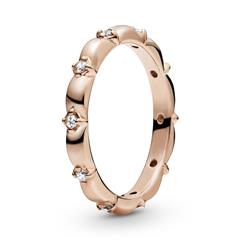 1004572400007 - ROSE Blütenring für Damen mit Zirkonia