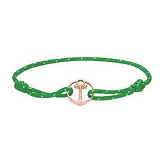 1004583800001 - Grünes Nylonarmband Re Brace mit Anker rosé