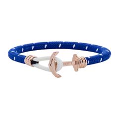 1004585700002 - Blaues Nylonarmband Phrep Lite mit Anker rosé