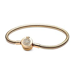 1004662500006 - Schlangenglieder Armband Crown O für Damen gold