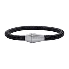 1004690000004 - Armband aus schwarzem Nylon mit Edelstahlverschluss