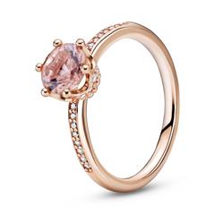 1004703100004 - Solitärring Krone für Damen ROSE