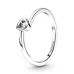 1004790000003 - Damenring Herz aus Sterlingsilber mit Zirkonia